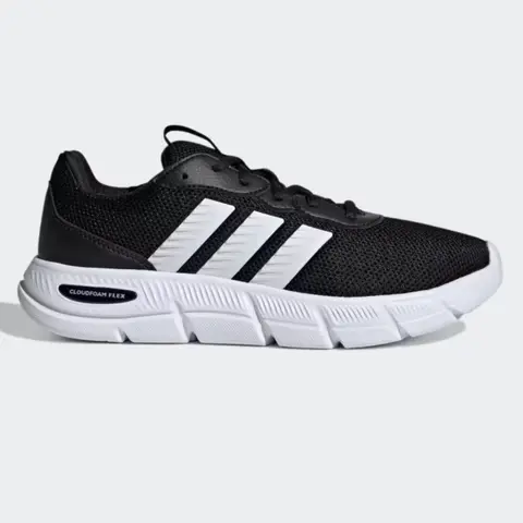 adidas Women's CloudFoam Flex Laces Shoes Black / White SKU: HQ4960 Trainer Casual Sneaker Women Sneakers for Women Running Shoes Gym Shoes Womens Trainers Soccer Casual Shoes