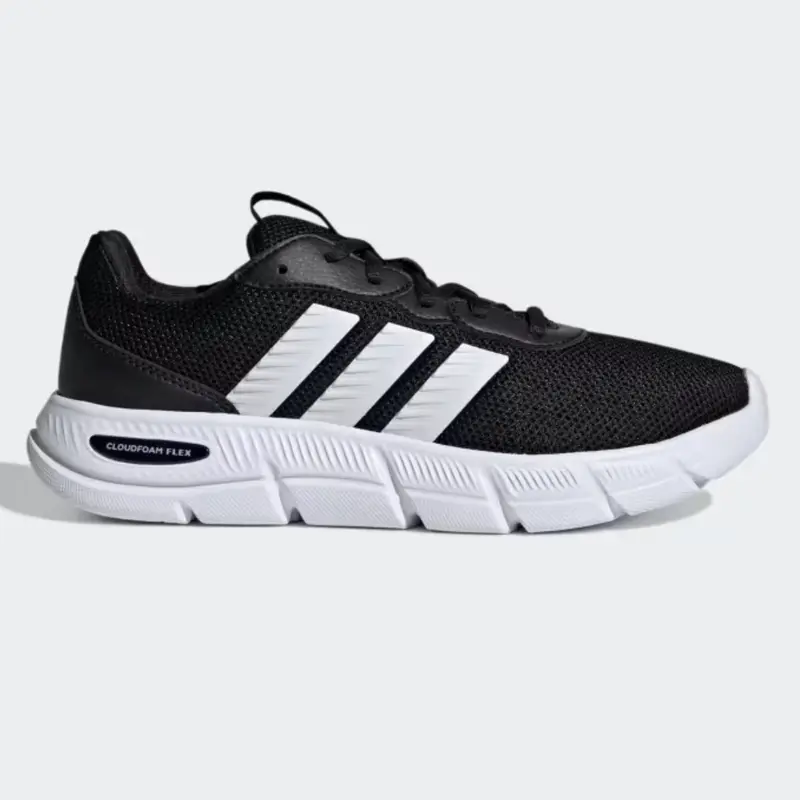 adidas Women's CloudFoam Flex Laces Shoes Black / White SKU: HQ4960 Trainer Casual Sneaker Women Sneakers for Women Running Shoes Gym Shoes Womens Trainers Soccer Casual Shoes