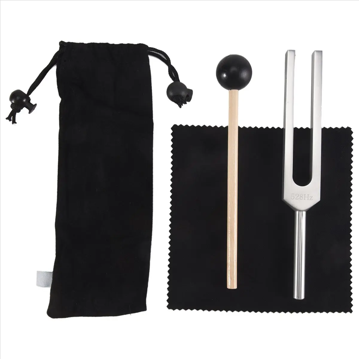 528 Hz Aluminum Alloy Corrosion-Resistant Durable Tuning Fork, Lightweight Musical Instrument with Long Sound for Sight-Singing, Car Body Repair (Automotive Repair Tool)