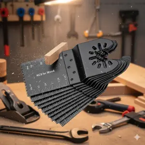 Oscillating Saw Blade Set - 5 or 10 pcs, Industrial Anti-Break Design for Wood, PVC Cutting. High-Carbon Steel Blades, Durable & Precise for DIY, Home Renovation, Professional Use. Slip & Vibration Resistant, 34mm Coarse Tooth Kit.