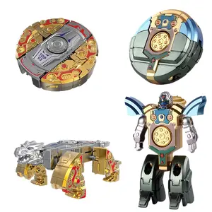 3-Pack Transforming Finger Spinners, Handheld Teenage Sensory Creative Toy Gyroscopes, Perfect Party Gift, Fun DIY Robot Mech Spinner, Back-To-School Fidget Toy