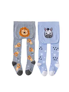 2-Pack Kids Boys' Butt Warmers Tights Trendy Tight Knit Leggings Autumn Winter Thermal Soft Pantyhose,With Car and Animal Design Cartoon Print Pants Playful Patterns