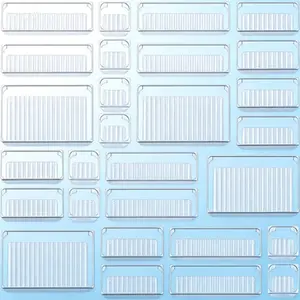 28 Pcs Clear Drawer Organizer Set, 4-Size Plastic Storage Bins for Bathroom Vanity, Makeup Desk Dividers, Versatile Trays for Dresser, Bedroom, Kitchen, Office