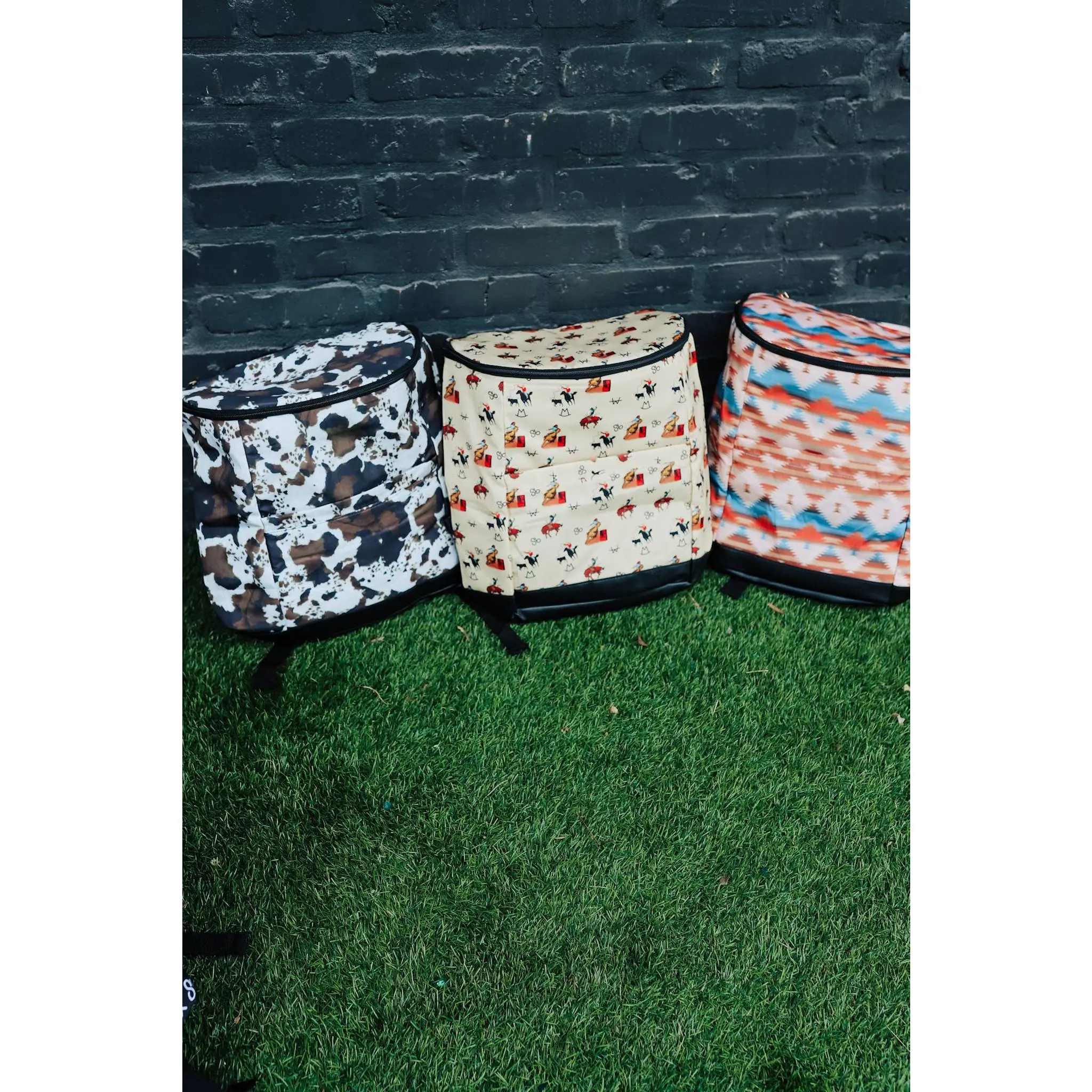 Brown Cowhide Backpack Cooler
