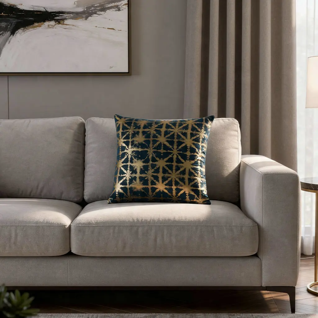 Kora Navy Velvet Pillow Kora Navy Velvet Pillow