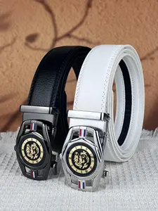 1 piece men's belt, minimalist alloy automatic buckle with dragon pattern, 3.5cm/1.38in wide casual belt, casual waist belt, suitable for daily commuting, leisure pants, and jeans. Perfect for holiday gifts.