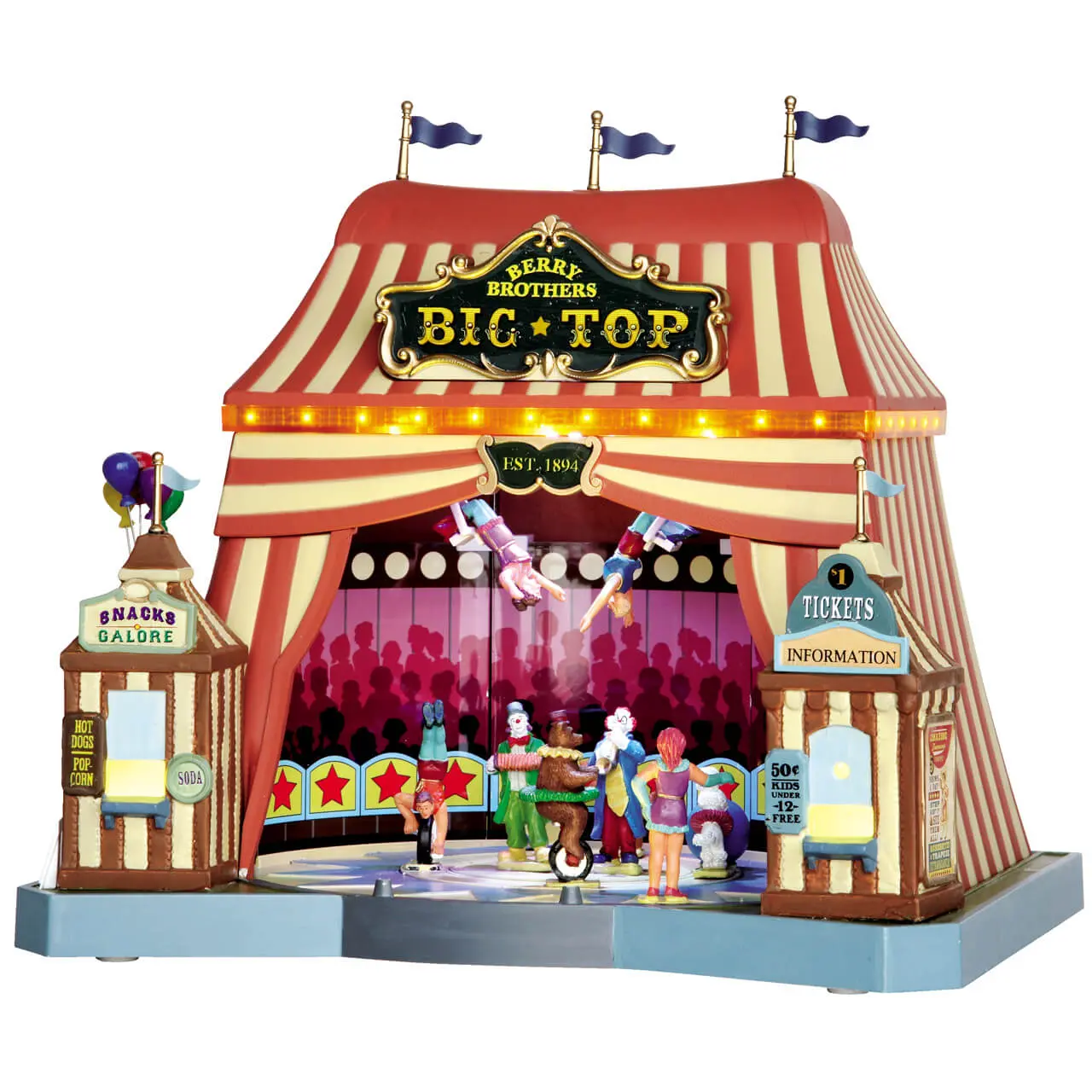 Lemax Berry Brothers Big Top Carnival Sights and Sounds Animated Building #55918
