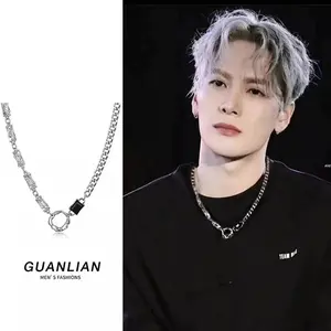 Necklace Men's Fashion Trendy Jackson Wang Same Style Clavicle Chain Personality Simple Handsome Men's Hip Hop Unisex Style Accessories