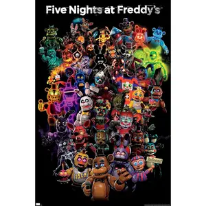Trends International Five Nights at Freddy's: Special Delivery-Collage Wall Poster, 22.375" x 34", Unframed Version, Bathroom
