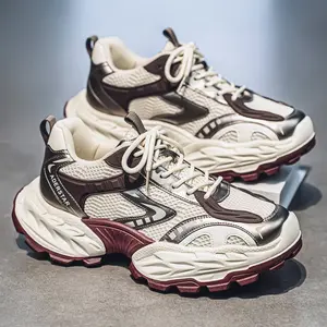 GGOR Men's Height Increase Sneakers with Thick Platform Sole & Sole Elevator - Breathable Upper & Cushioned Insole, Low-Top Lace-Up Sports Shoes Suitable for - Wear, Gym, Casual, Everyday Use - Height