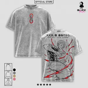 Gojo Satoru 'Jutsushiki Hante' Jujutsu Kaisen Anime Washed T-Shirt, Tanktop, Sweatshirt and Hoodie Oversize Unisex, Heavy Cotton Casual Streetwear Vintage Urban Outfit Fashion Clothes Top Anime Fans for Men and Women JJK