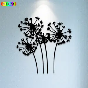 1pc Dandelion Metal Wall Art,Dainty Dandelion Statue Mural, Ideal Gift for New Year, Easter, Nature Decor Enthusiasts, Weather-Resistant Metal Wall Decor Wall Sculptures, Perfect for Indoor Wall & Outdoor Fence Dandelion Art Enthusiasts