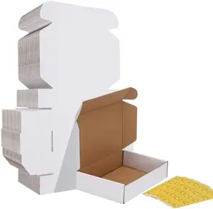 40 Pack 9x6x2 Shipping Boxes, White Corrugated Cardboard Box for Mailing, Packaging, Small Business