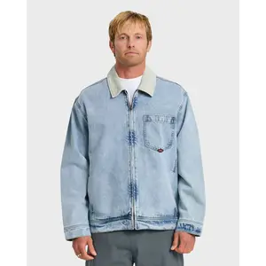 Surf Harrington Denim Jacket - Light Indigo