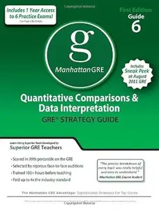 Manhattan Prep Quantitative Comparisons & Data Interpretation 2-in-1 GRE Guide, 1st Ed - English Study Book for GRE Students with Testing Support, Time-Saving Strategies and Practical Tips, Gre Testing