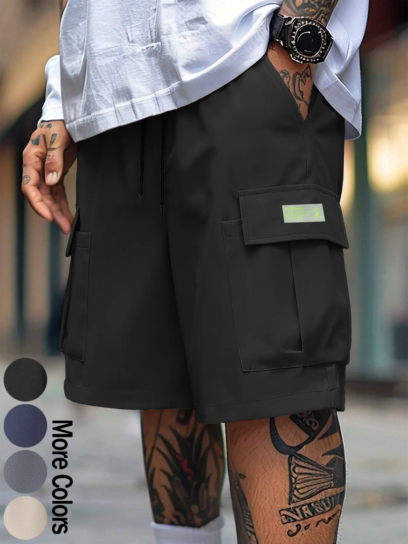 Men's Casual Loose Fit Quick Dry Sports Shorts, Breathable Soft Skin-Friendly Fabric, Drawstring Waist with Multi-Pocket Cargo Design, Lightweight Outdoor Shorts for Daily Commute, Hiking, Climbing, Camping, Gym Fitness and Casual Wear