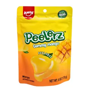 Mango Peelerz – 8oz Tropical Fruit-Flavored Gummy Candy Strips – Peelable Layered Candy for Kids & Adults – Viral TikTok Snack with Juicy Mango Flavor