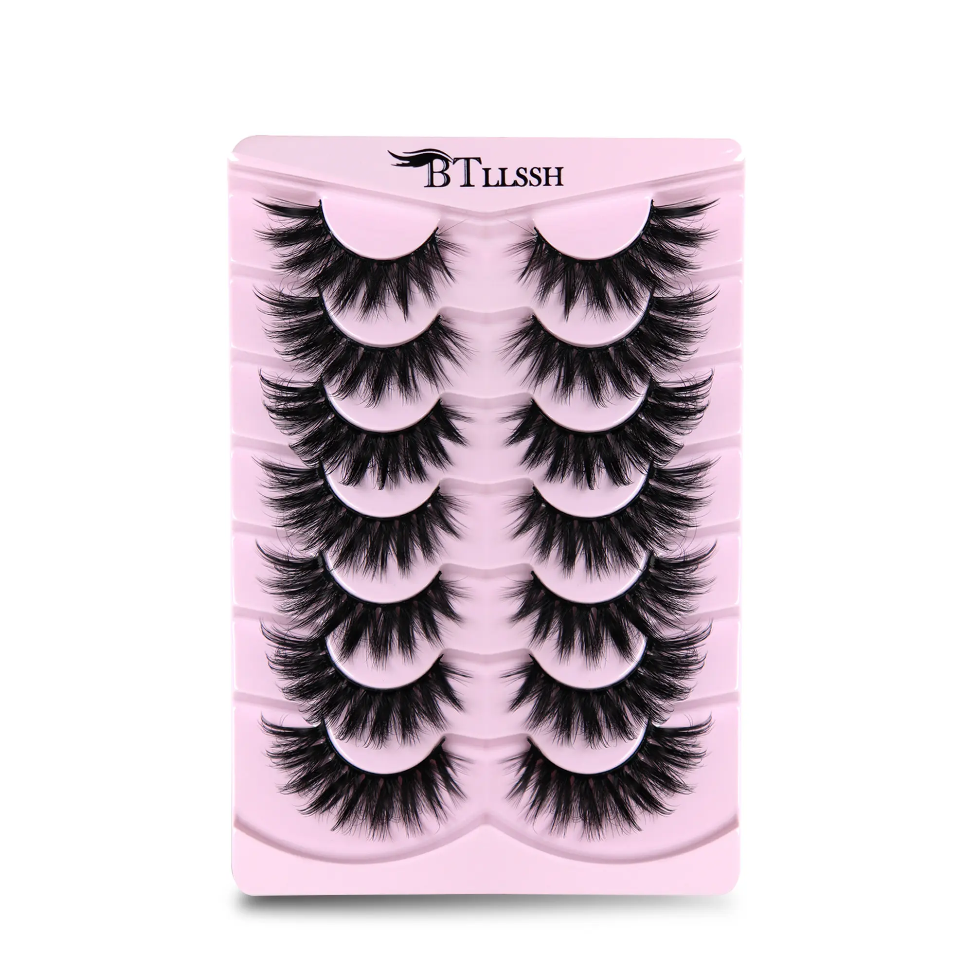 7 Pairs Long False Eyelashes, Volume Lashes, Ultra Thick & Voluminous Lashes, 19mm Thin Tail Design False Lash Extension, Enhances Eye Shape, Perfect for Dramatic Look