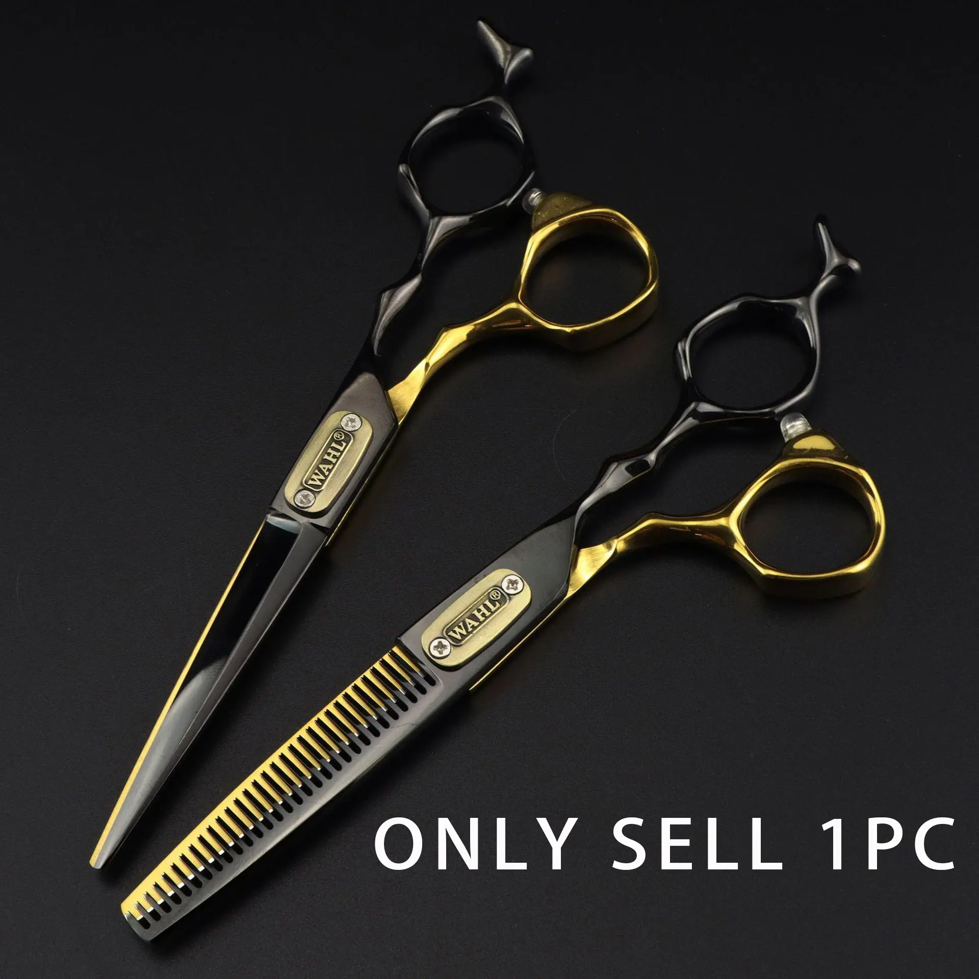 High-End 6.0 Inch Barber Scissors, Stainless Steel Cutting and Thinning Shears for Hair, Ergonomic Right Hand Design, Unisex Home Haircut Tools, Barber Salon Equipment, Barber Supplies