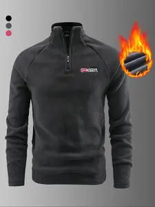 Men's Casual Outdoor Jacket, Autumn Winter Warm Sports Coat, Stylish Long Sleeve Outerwear for Daily Wear & Outdoor Activities