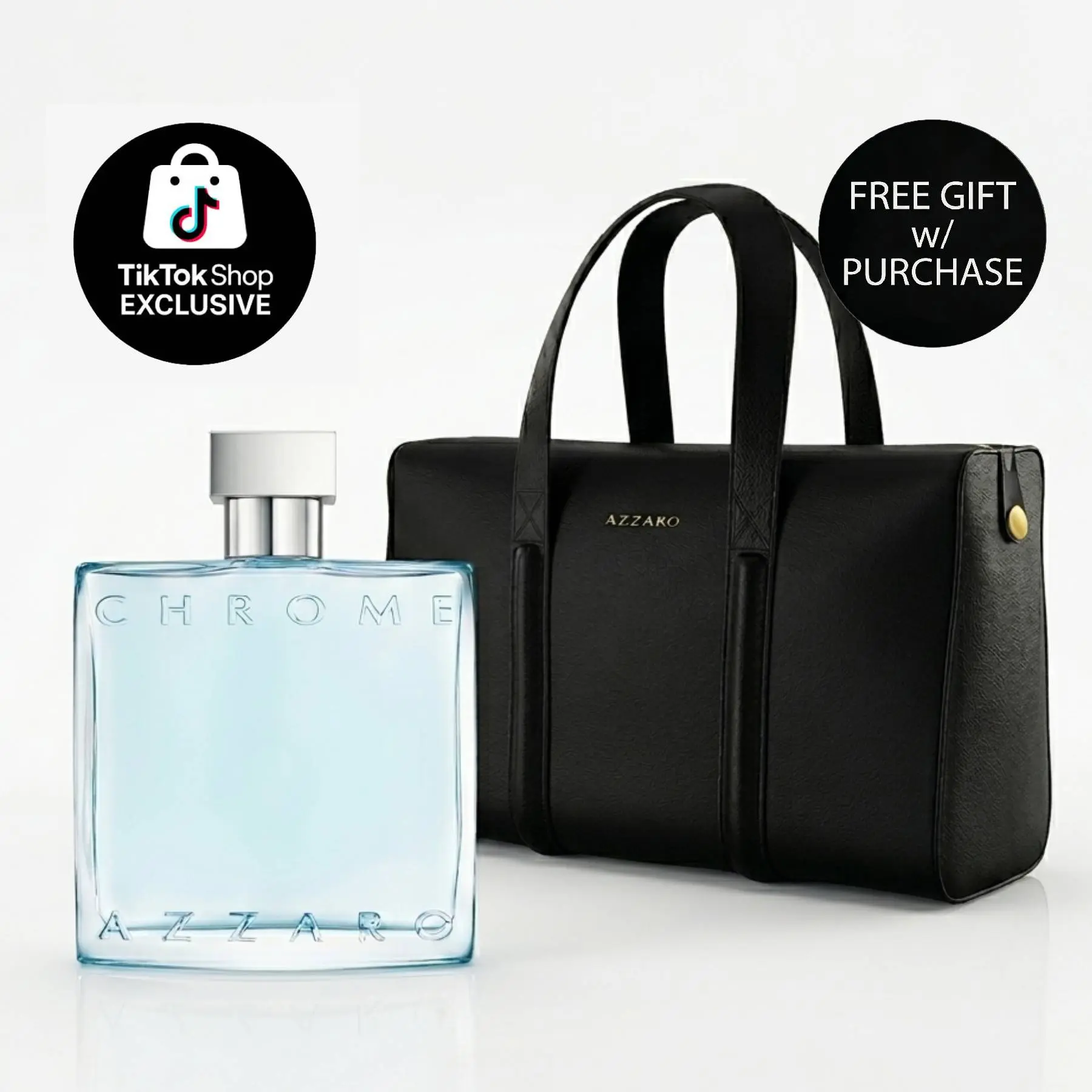Azzaro Chrome Eau de Toilette for Men | Fresh Citrus Aquatic Cologne | Long-Lasting Clean Scent | 30ml & 100ml | GWP with 100ml