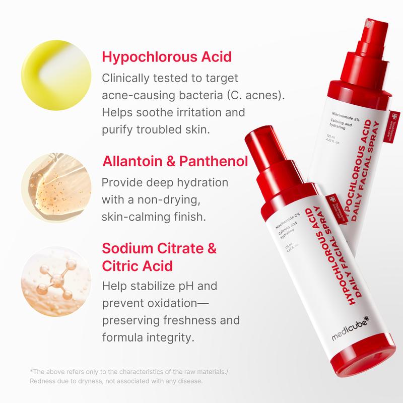 [NEW] [medicube] Hypochlorous Power Relief SOS Spray Designed for Acne Prone Skin | Hypochlorous Acid Facial Mist for Soothing Redness due to dryness | Niacinamide For Uneven Skin Tone & Texture | Korean Skincare | 4.22 fl.oz
