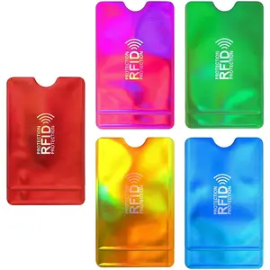 10pcs RFID Blocking Sleeves,Credit Card Protector Colorful Identity Theft Protection Passport Debit ID Cards Holders for Women Men(10)