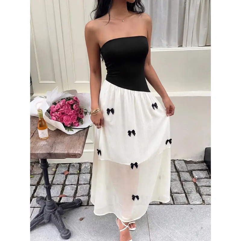 Black dress white accents - TikTok Shop