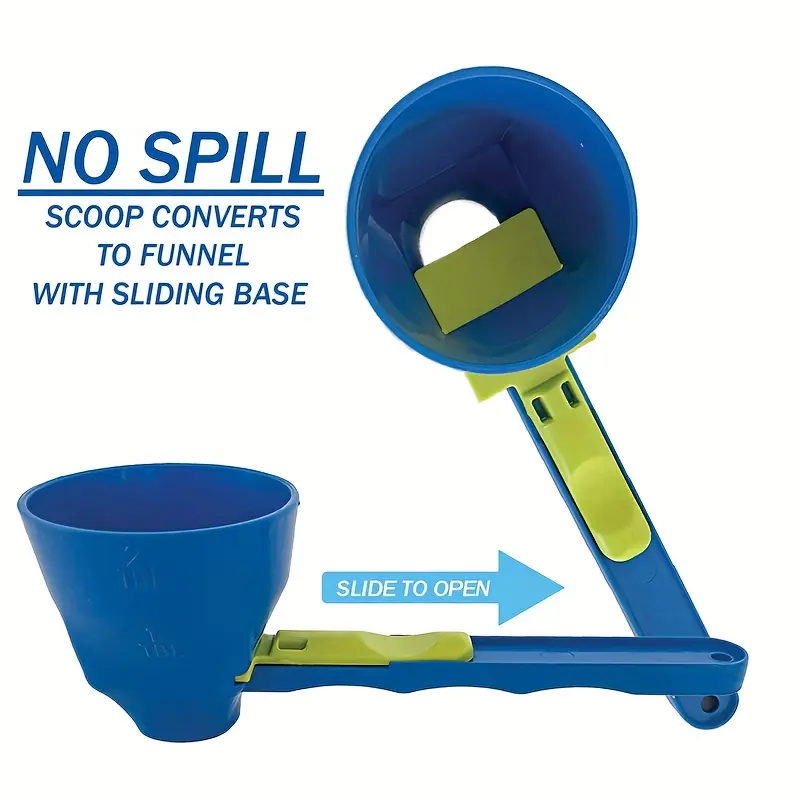 Measuring Scoop Funnel Pack of 2, Mess-Free & No spill preparation of Protein Powder, Sports Drinks, Baby Formula & K-Cup Refill, Kitchen Utensils Set, Kitchen Gadgets Kitchenware Scoop for Coffee