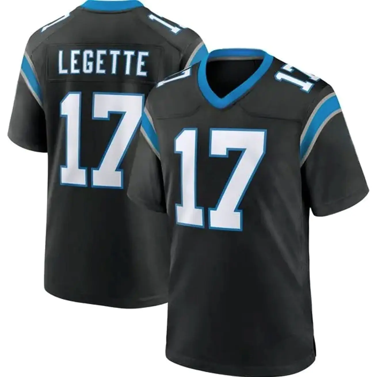 Full Print Legette #17 Black Jersey Shirt, America Football Jersey, Sport Clothing, Football Uniform, Jersey For Football Fans, Gift For Him