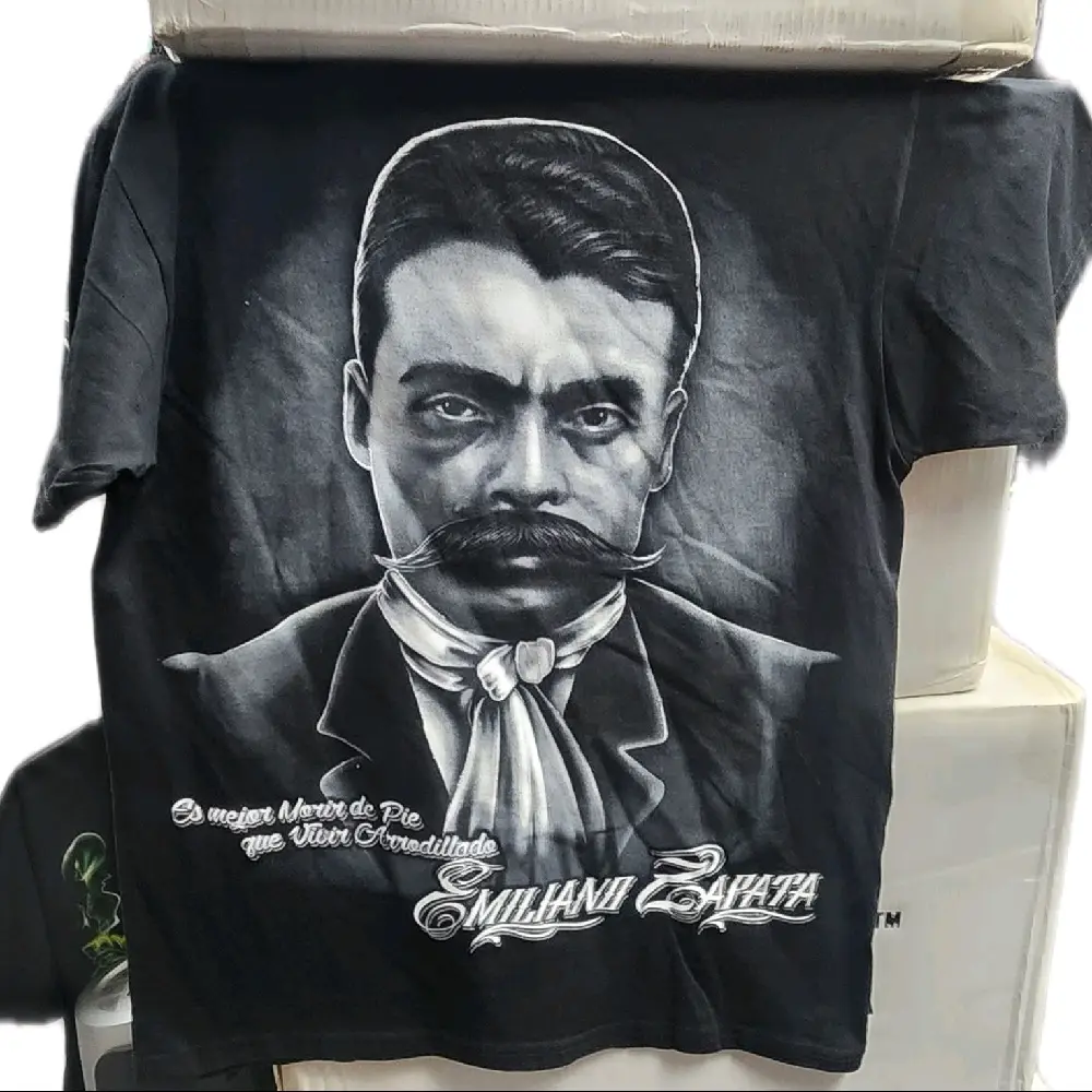 EmilianoZapata . TShirt. 100% cotton shoet Sleeve black color T-Shirt Streetwear Outfit unisex t-shirt Menswear Clothing womenswear