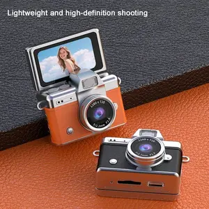 Vintage Mini Digital Point & Shoot Camera - 1.47 in LCD Screen, 1080P 90s-Style Photographs, Keychain Size, Birthday & Christmas Gifts