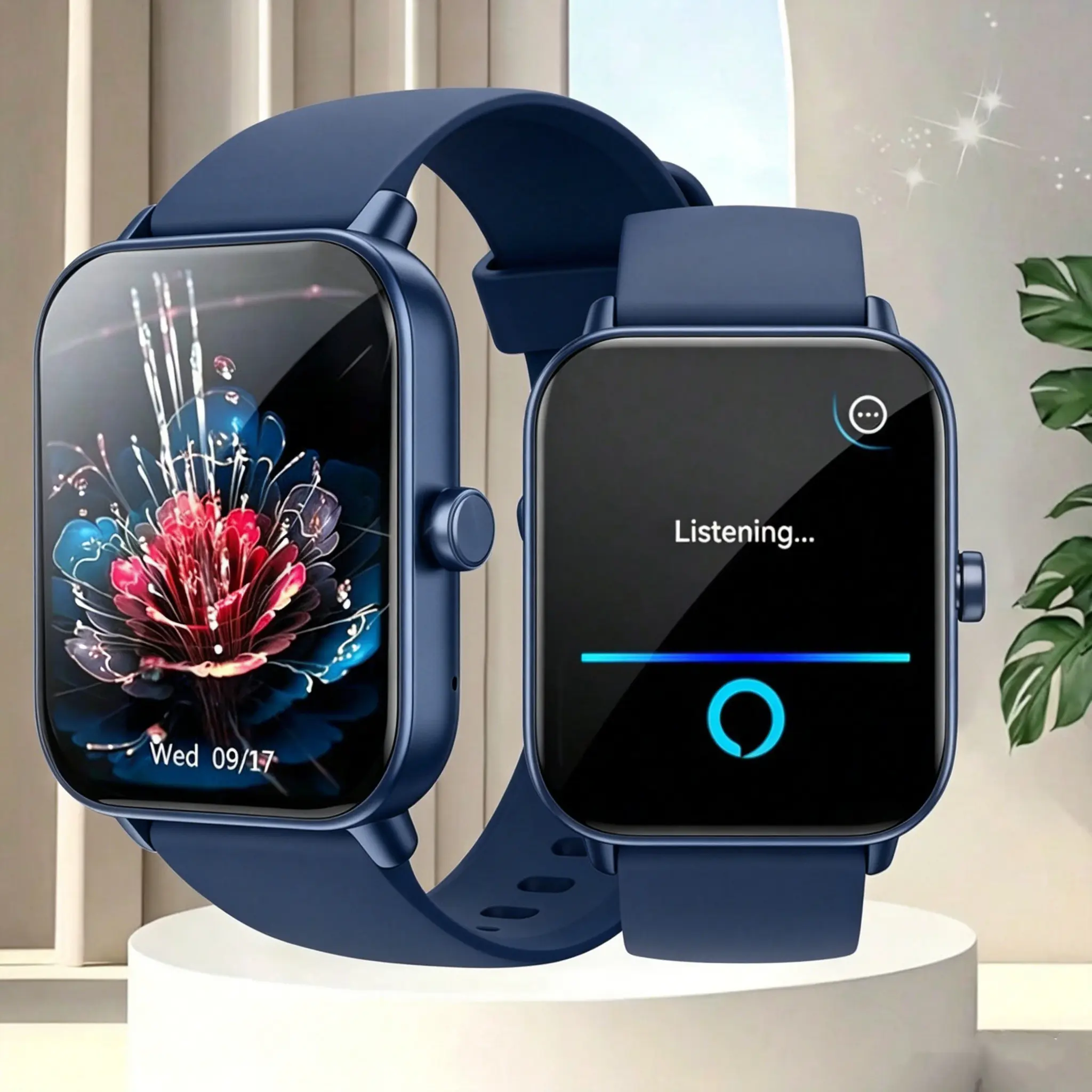 Smartwatch with Built-in Alexa (Unisex) | Bluetooth Calling, Fitness Tracker, Sports Modes, Smart Notifications, and Remote Camera Control