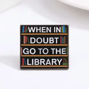 Book Lover Enamel Pin - Alloy Metal Badge For Backpacks And Jackets BookTok Reader Gift For Students