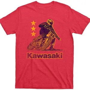 [ Made in USA ] [ 100% Cotton ] Step Brothers Kawasaki T-Shirt, Vintage Motocross Racing T-Shirt – Retro Dirt Bike Graphic Tee, Gift For Men, For Women