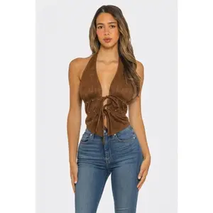 Selena Lace-Up Halter Top