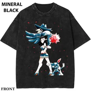 Nico Robin x Honchkrow T-shirt, Anime PKM T-shirt, Anime Waifu Shirt, Dark Psychic Girl Graphic Tee, Anime Streetwear T-Shirt Womenswear Top Love Vintage