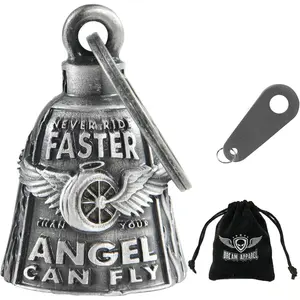 Motorcycle Bells For Bikers Guardian Angel Gremlin Motorcycle Bells For Motorcycle Rider Key Chain For Luck