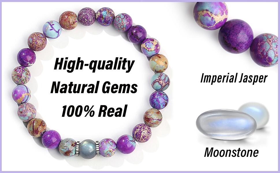 Handmade Gifts for Girls/Women-Love/Protection-Natural Crystal Bracelet for Daughter Granddaughter Niece Sister Mom Aunt Wife