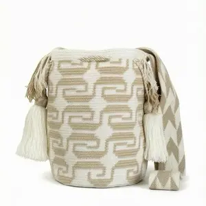 Handmade Woven Bucket Bag in Shoulder Style with Wide Liner & Internal Pocket Perfect for Travel & Personal Use