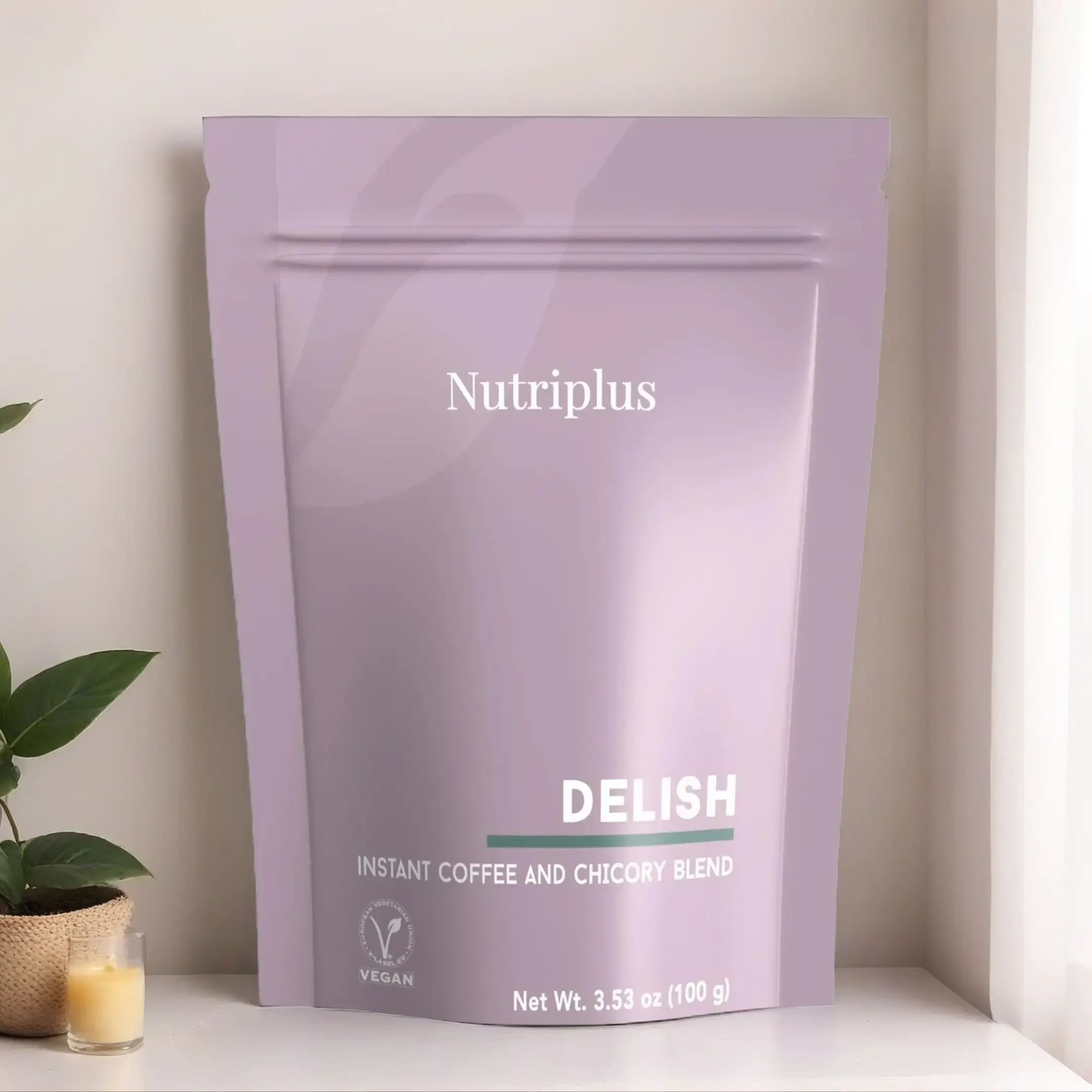 Nutriplus Delish Instant Coffee and Chicory Blend Beverage Taffy - Rich Taste, Easy Preparation, Unique Coffee Experience