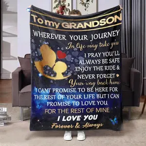 Letter & Figure Pattern Blanket, 1 Count Soft Throw Blanket, Air-conditioned Room Blanket, Warm Nap Blanket for Home & Office