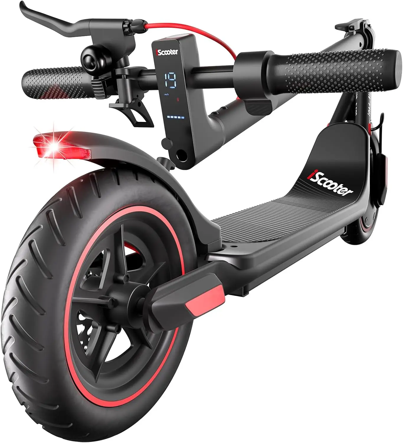 iScooter Electric Scooter for Adults & Teens, 500/650 Peak Power, Up to 15/18/25 Miles Range, 19/22/25 MPH Top Speed, Cruise Control, Dual Braking System, Foldable E-Scooter for Commuting & Campus Use