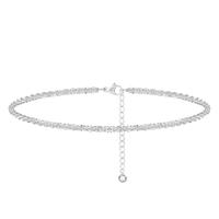 Single-layer silver anklelet