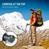 Multifunctional Trekking Poles - 7-in-1 Aluminum Alloy Lightweight Portable Adjustable Outdoor Adventures Gear with Compass for Trail Navigation, Mountain Climbing