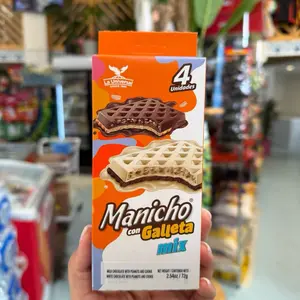 La Universal Manicho con Galleta Mix - 4 Unidades - Milk Chocolate with Peanuts and Cookie - 2.54oz/72g