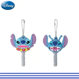 1PC Disney Officially Licensed Lilo & Stitch Soft Touch Key Holder Keychain Bag Hangings Decoration Key Chain Souvenir Gift Key Loss Prevention Supplies Anniversary Birthday Gifts