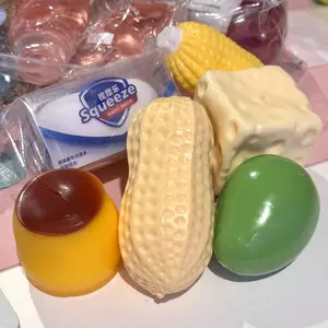 Soap Crunchy US Local Cheese Mango And Corn Crunchy Squishy Peanut Stress Relief Ball Fidget Toy Crunchy Squeeze Ball Round Blocks Filled ASMR Anti Stress Toys for Adults Sensory Fidget Gift