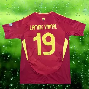 Euro 2024 Spain Home Yamal No.19 Short sleeve Soccer jersey