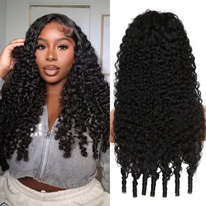 GK Burmese Curly Wig 13x6 HD Lace Front Kinky Curly Wig for Women 220% Pre Plucked with Baby Hair Natural Black Real Human Hair Wig